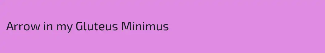 Arrow in my Gluteus Minimus
